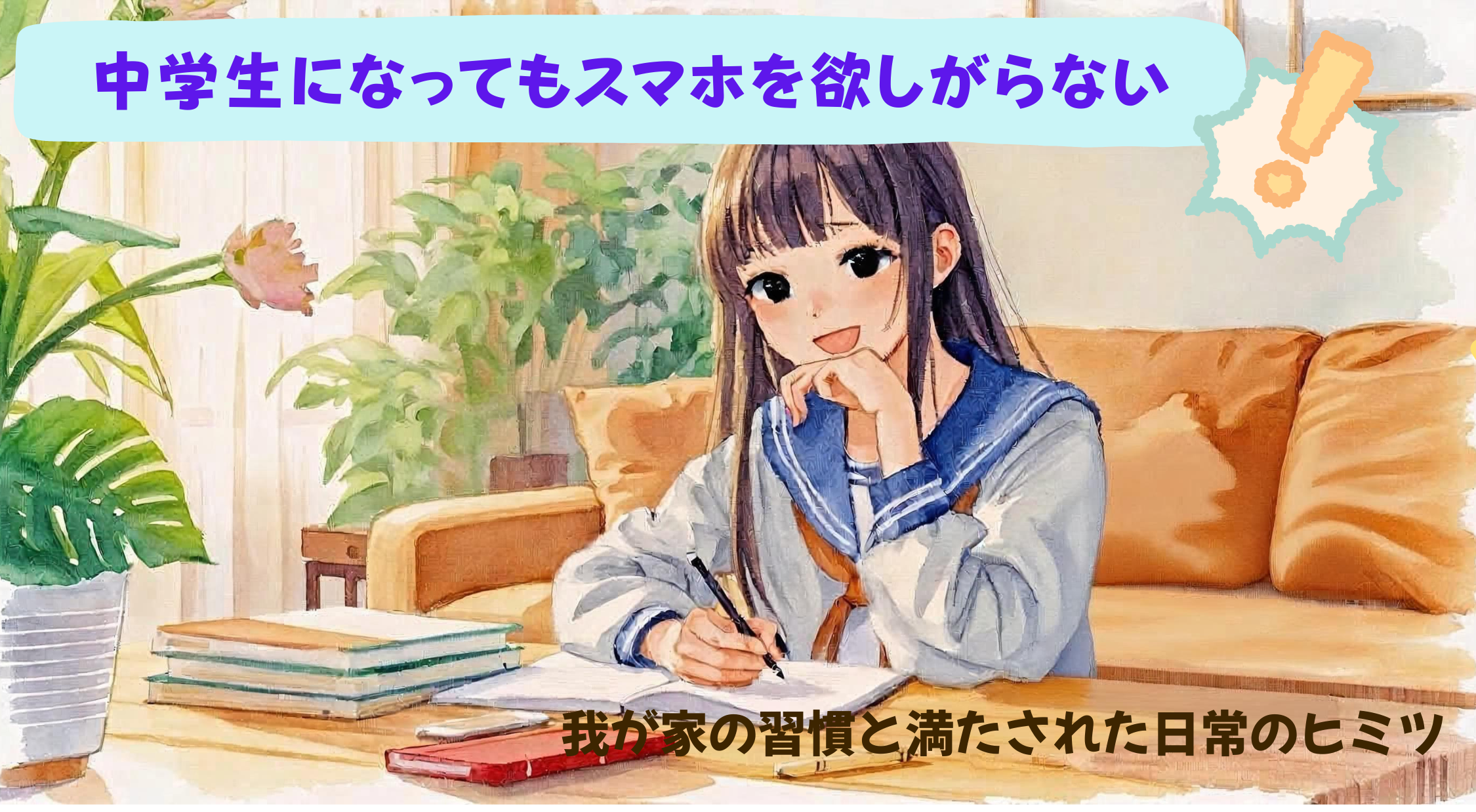 中学生がスマホを欲しがらない理由と家庭習慣のイメージ