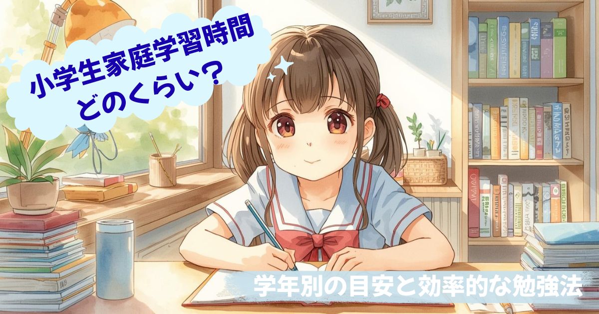小学生の家庭学習時間の目安｜低学年・中学年・高学年の勉強時間
