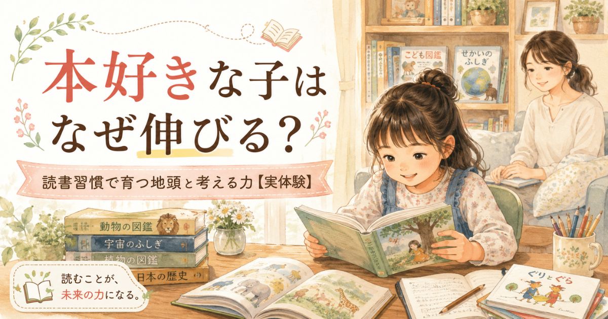 本好きな子が読書を楽しむ家庭学習のアイキャッチ画像